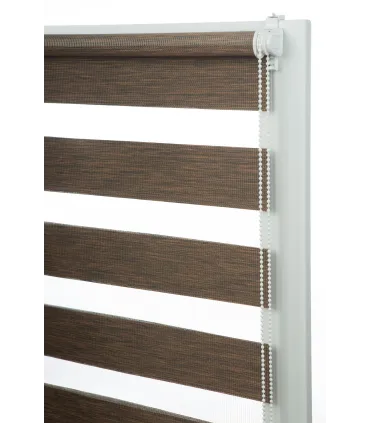 Roleta Deň a Noc Delux Plus séria Mocha Wood DN23