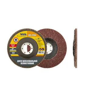 Kotúč brúsny lamelový MASTERTOOL Т27 P40 125*22 mm 08-2204