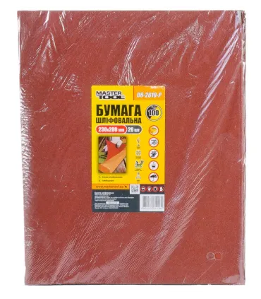 Papier brúsny vodeodolný MASTERTOOL 230*280 mm P100 20 ks 08-2610-Р