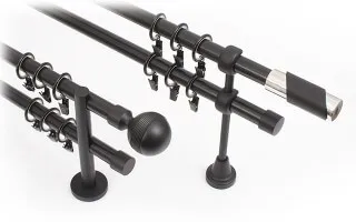  Garniže Magic Ø19 mm čierne mat dvojité
