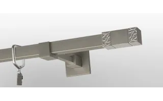 Garníže Quadro jednoduché satin nickel 