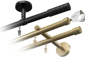 Štýlové hliníkové koľajnice Elegant Ø19 mm